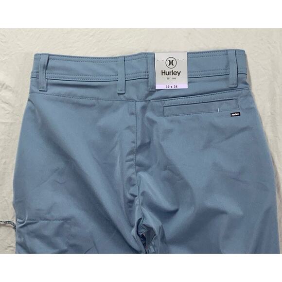 Hurley Flat Front Performance Chino Hybrid Tech Pants. Blue, Men's 30X34. NWT!! - Picture 7 of 7